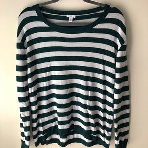 nordstrom green and white sweatshirt